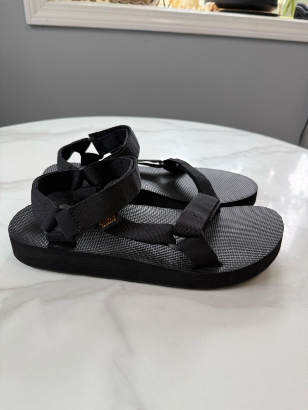 Teva Black and Gray Sport Sandals with Adjustable Straps